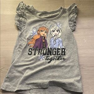 Disney Frozen Gray T-Shirt with Anna and Elsa